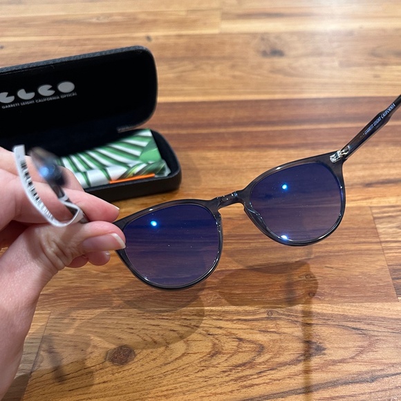 NWT! Garrett Leight Milwood 46 Matte Indigo Tortoiseshell Sunglasses main image 10